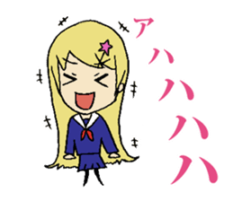 Daily lives of smattering blonde girl sticker #8889459