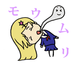 Daily lives of smattering blonde girl sticker #8889460
