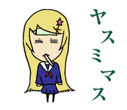 Daily lives of smattering blonde girl sticker #8889461
