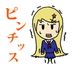 Daily lives of smattering blonde girl sticker #8889463