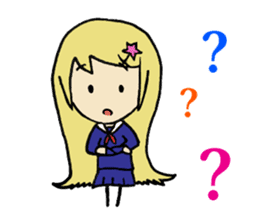 Daily lives of smattering blonde girl sticker #8889465