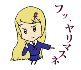 Daily lives of smattering blonde girl sticker #8889466