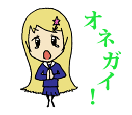 Daily lives of smattering blonde girl sticker #8889468