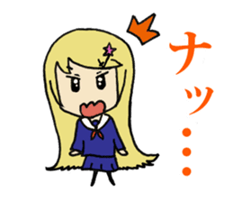 Daily lives of smattering blonde girl sticker #8889469