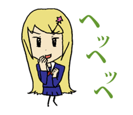 Daily lives of smattering blonde girl sticker #8889472