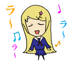 Daily lives of smattering blonde girl sticker #8889474