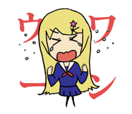 Daily lives of smattering blonde girl sticker #8889475