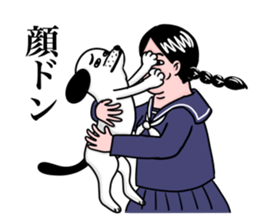 A very cool dog and his family sticker #8889586