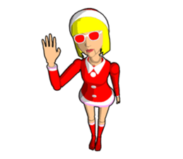 Santa Girl doll sticker #8890600