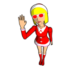 Santa Girl doll sticker #8890600