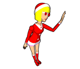Santa Girl doll sticker #8890601