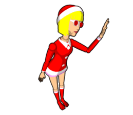 Santa Girl doll sticker #8890601