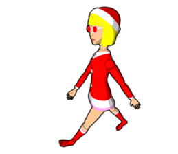 Santa Girl doll sticker #8890602