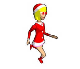 Santa Girl doll sticker #8890603