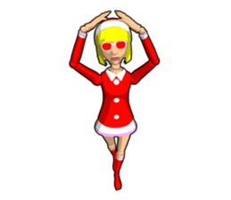 Santa Girl doll sticker #8890604