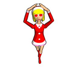 Santa Girl doll sticker #8890604