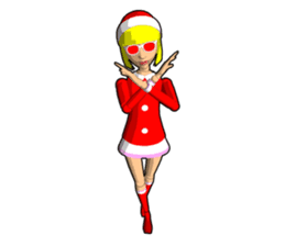 Santa Girl doll sticker #8890605