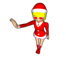 Santa Girl doll sticker #8890608