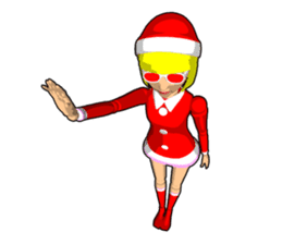 Santa Girl doll sticker #8890608