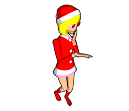 Santa Girl doll sticker #8890609