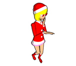 Santa Girl doll sticker #8890609