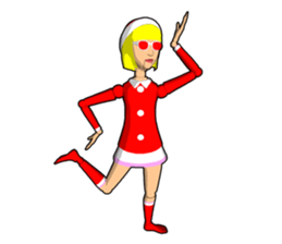 Santa Girl doll sticker #8890610