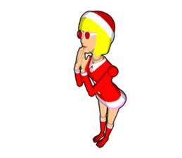 Santa Girl doll sticker #8890611