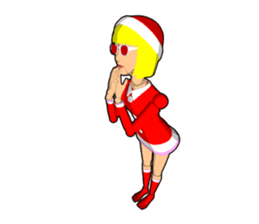Santa Girl doll sticker #8890611