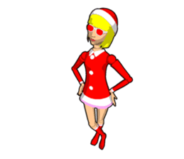 Santa Girl doll sticker #8890612
