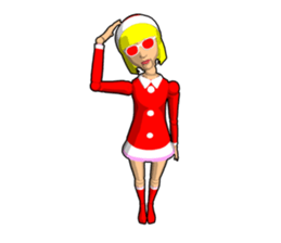 Santa Girl doll sticker #8890615