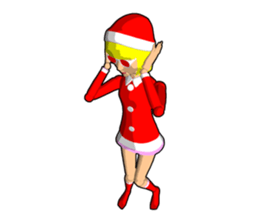Santa Girl doll sticker #8890616