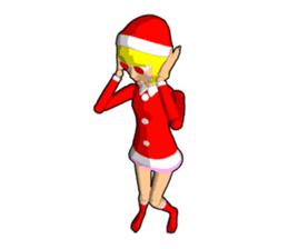 Santa Girl doll sticker #8890616