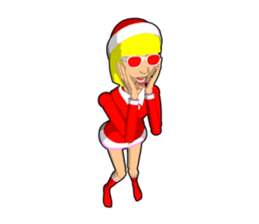 Santa Girl doll sticker #8890618
