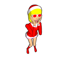 Santa Girl doll sticker #8890618