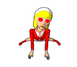 Santa Girl doll sticker #8890619