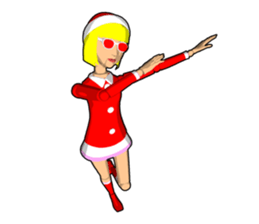 Santa Girl doll sticker #8890620