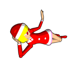 Santa Girl doll sticker #8890624