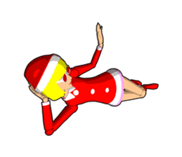 Santa Girl doll sticker #8890624