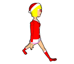 Santa Girl doll sticker #8890625