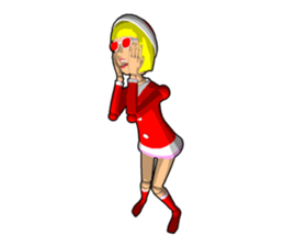 Santa Girl doll sticker #8890627