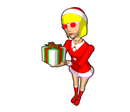 Santa Girl doll sticker #8890629