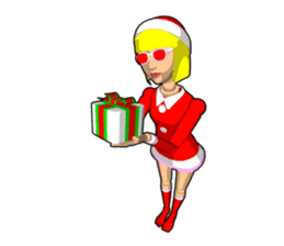 Santa Girl doll sticker #8890629