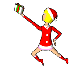 Santa Girl doll sticker #8890630