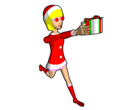 Santa Girl doll sticker #8890631