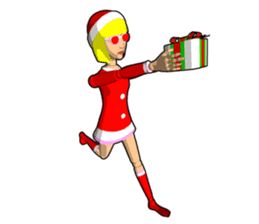 Santa Girl doll sticker #8890631