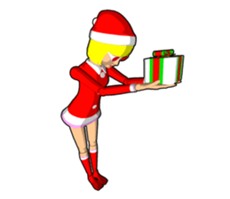 Santa Girl doll sticker #8890635