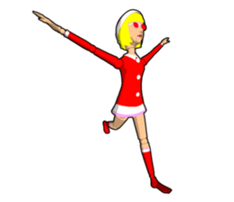 Santa Girl doll sticker #8890636