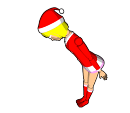 Santa Girl doll sticker #8890639