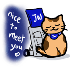 JW CAT english version sticker #8893368