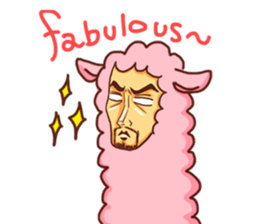Uncle-faced alpaca sticker #8894064